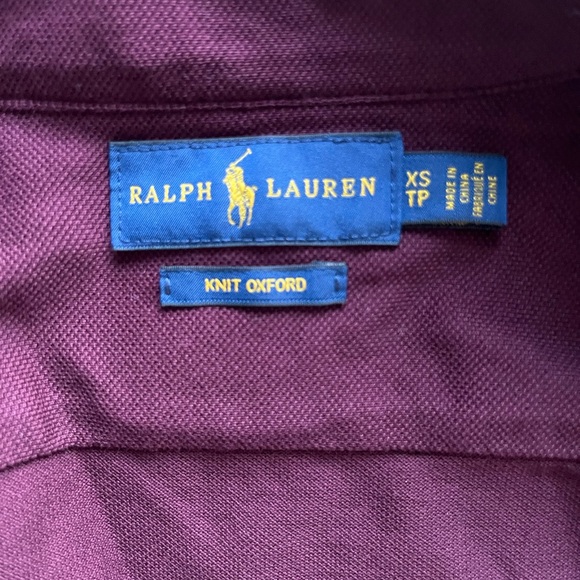 Burgundy Ralph Lauren Knit Oxford - Picture 2 of 2